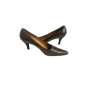 Vintage Botticelli Women's Brown Patent Leather Handcrafted Shoes